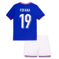 Maglia Calcio Francia Youssouf Fofana #19 Prima Divisa Bambino Europei 2024 Manica Corta (+ pantaloncini)